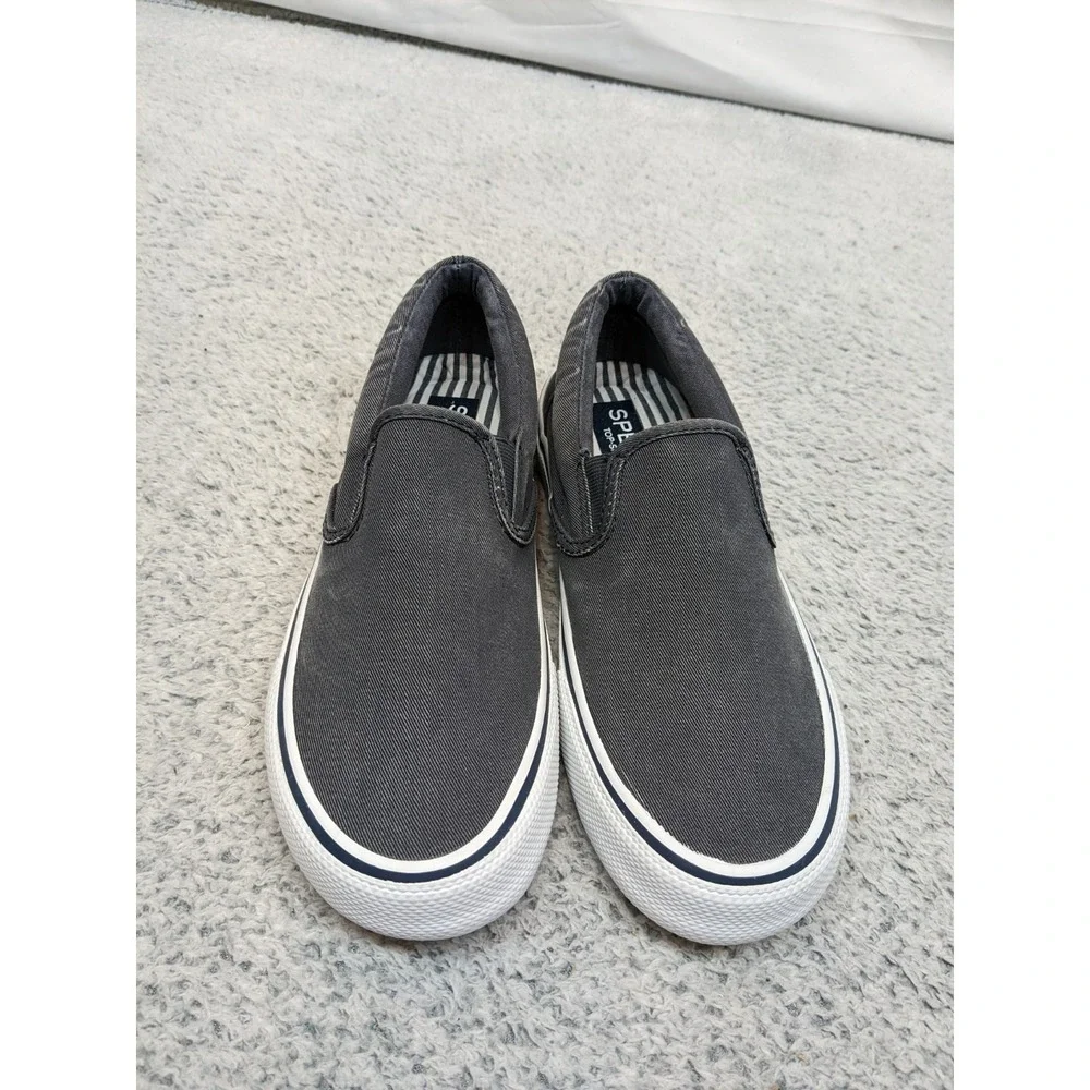 NEW Sperry Mens Striper II Slip On‎ Sneaker 5.5M Boat Shoe Navy (STS22405) NIB